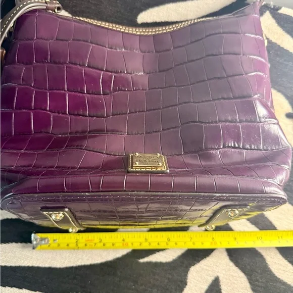Dooney & Bourke Plum Croc-Embossed Shoulder Bag - Picture 10 of 15